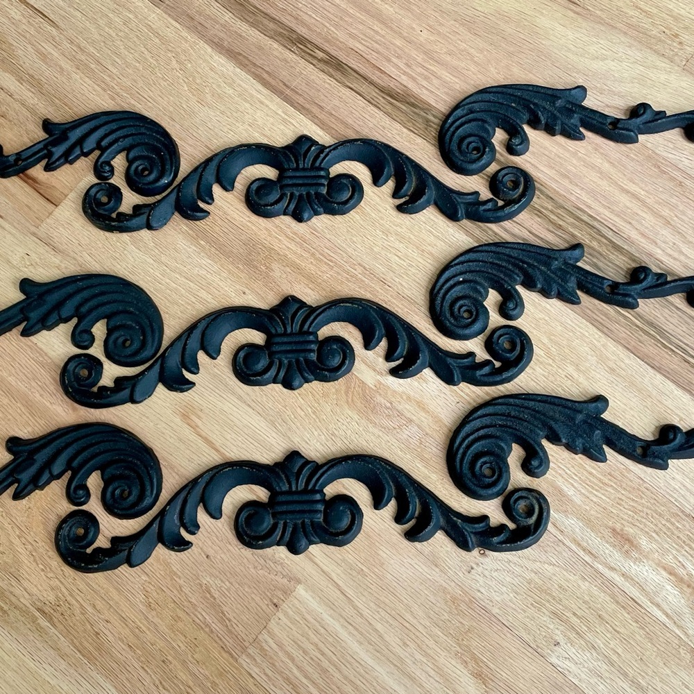🌹9 Piece ORNATE ornamental iron accent DECOR pieces - Picture 2 of 8
